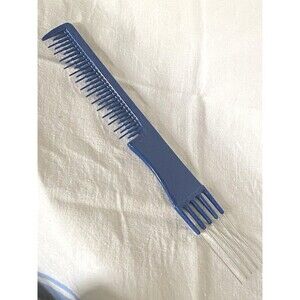 Vintage COMARE Mark V Celcon Hair Comb Teasing Styling Lifting Pick 8" Blue